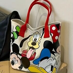 Goofy Friends Colorful Print Tote Bag Shopping Travel Beach Toy Bag